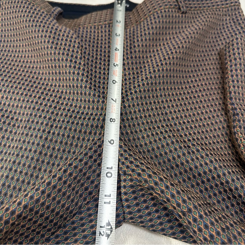 Theory Women's‎ Blue and Brown Patterned Trousers - Picture 4 of 9